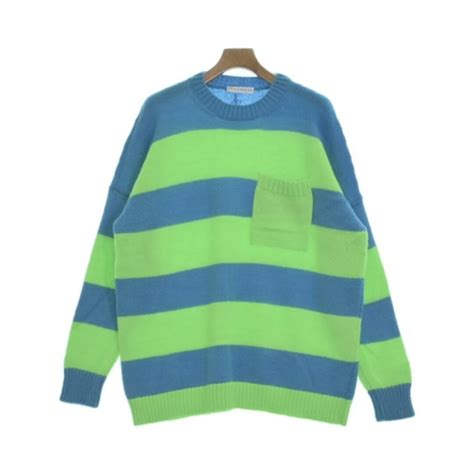 J W Anderson Jw Anderson ニット・セーター M 青x蛍光グリーン ボーダー 【古着】【中古】の通販 By Ragtag Online｜ジェイダブリューアンダーソン