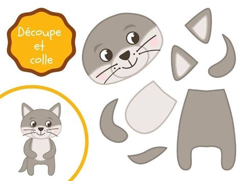 11 animaux rigolos à découper et coller