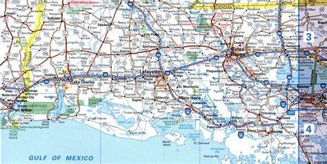 Map interstate highway I-10 California Texas Florida route interchange ...