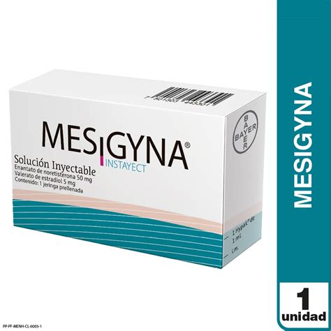 Mesigyna Instayect 50 mg 5 mg x 1 Ampolla Solución Inyectable