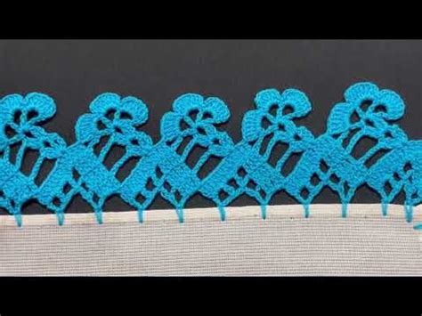 Puntilla Facil Crea Una Orilla De Flores Tejida A Crochet Mantel