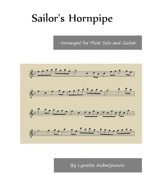 Sailors Hornpipe Flute Solo With Guitar Chords Arr Lynette