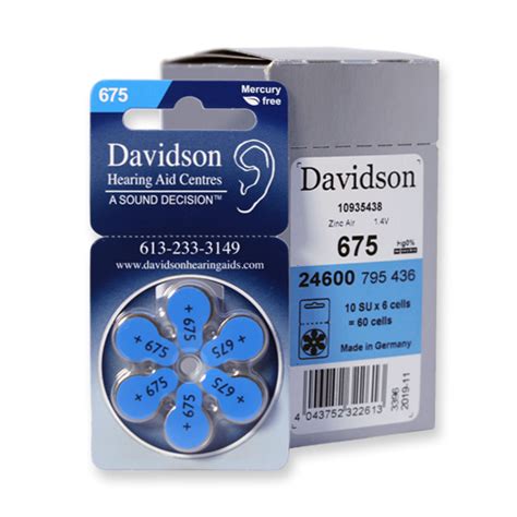 Box Of 675 Batteries Davidson Hearing Aid Centres