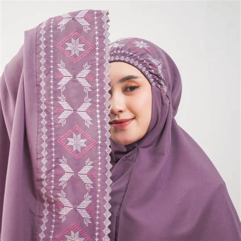 Jual HALIMAH Mukena Bordir Khadijah Songket Jumbo Mukena Premium