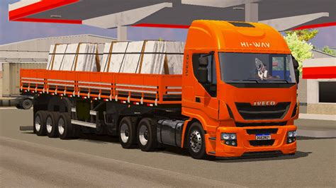 Skin Iveco Hi Way Laranja Na Granel Wtds Skins Skins Games Truck