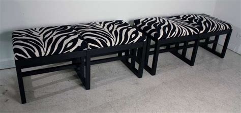 Zebra Print Bauhaus Style Benches At 1stdibs