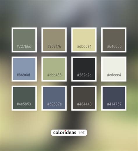 Camouflage Green Gray Abb488 Swamp Green Color Palette Color Palette