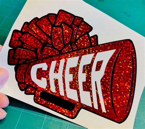 Custom Cheer Megaphone Stickers Personalized Cheerleader Team Sports ...