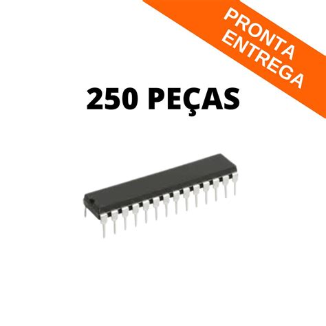 Kit 250 peças Circuito Integrado PIC18F252 I SP PDIP 28 PTH