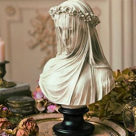 Lady Statue Veiled Lady Bust Greek Goddess Statue Abstract Victorian