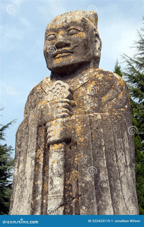 Qianling Mausoleum Shaanxi Province China A Guardian Statue On The