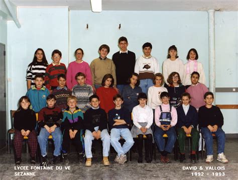 Photo De Classe 5éme Année Scolaire 9293 De 1992 Collège La Fontaine