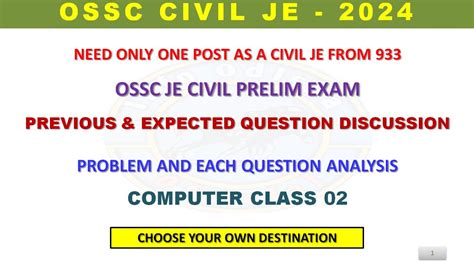 COMPUTER AWARENESS CLASS 02 OSSC JE CIVIL PRELIM EXAMINATION Info