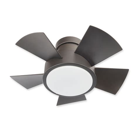 Flush Mount Bronze Ceiling Fan With Light | Shelly Lighting