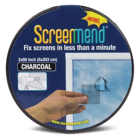 Screenmend 2 in. x 80 in. Charcoal Screen Repair Roll 857101004662 - The Home Depot