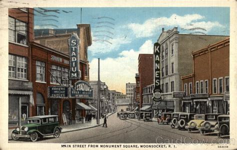 Main Street From Monument Square Woonsocket, RI