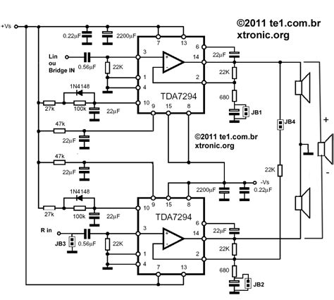 Tda7294 Esquema Amplificador Ponte Estereo Circuit Of Dynamic Amplifier