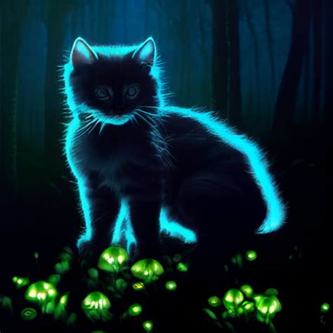 Bioluminescent Kitten Etsy