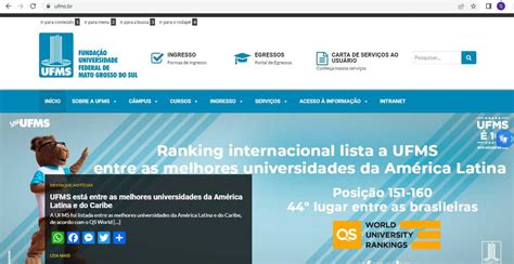 Quase Uma Semana Fora Do Ar Site Da Ufms Volta A Funcionar