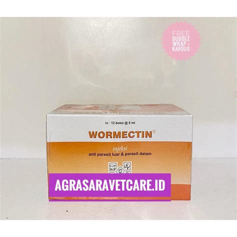 Jual Wormectin Ml Box Isi Vial Obat Anti Parasit Luar Dalam