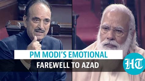 Watch: PM Modi tears up during farewell speech to Ghulam Nabi Azad | Hindustan Times