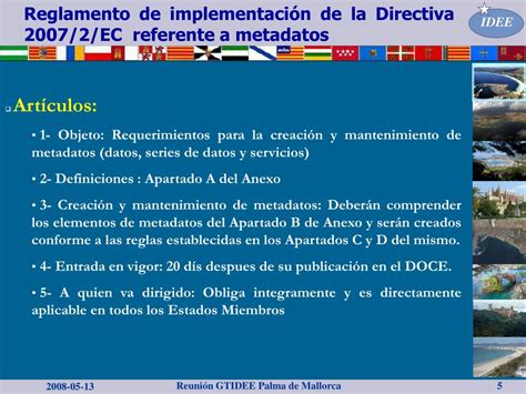 PPT INSPIRE Aprobación Reglas Implementación y Transposición