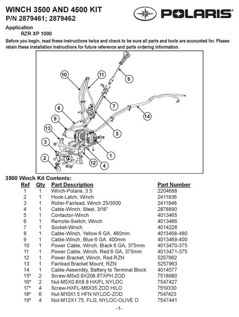 Polaris 3500 Winch Wiring Diagram