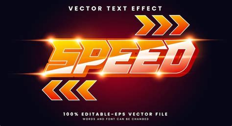 Premium Vector Modern Racer Speed Editable Text Effect Template With