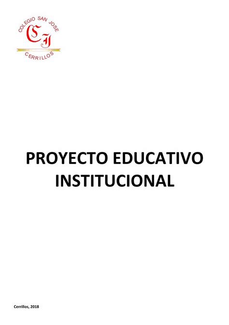 Pdf Proyecto Educativo Institucional · Diagnóstico El Propósito De