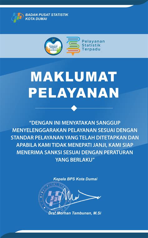 Standar Pelayanan Rekomendasi Kegiatan Statistik Sektoral Bps Kota