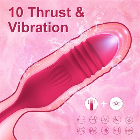 Female Vibrating Telescopic Teasing Stimulation Licking Rose Sex Toy