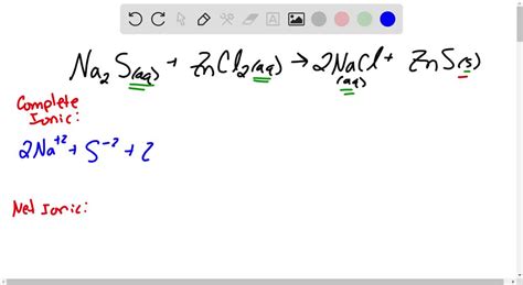 SOLVED The Net Ionic Equation Of The Reaction Na2S Aq ZnCl2 Aq