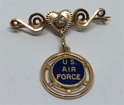 Vintage 1940s Wwii Twisted Wire Us Air Force Sweetheart Pin Patriotic Homefront Ebay