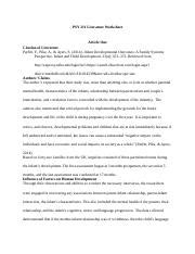 1 3 Final Project Milestone One Literature Worksheet Article One Docx