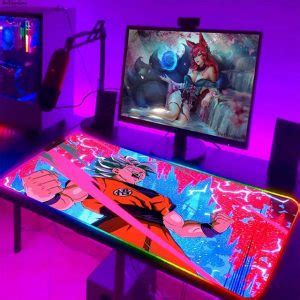 Goku Ultra Instinct Mousepad Rgb Gaming Dragon Ball Z Merch