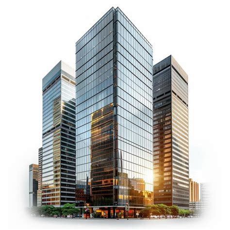 premium photo large glass building   lot  windows