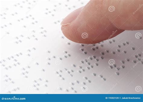 Braille Reading Blind Woman Reads A Book In Braille Royalty Free Stock