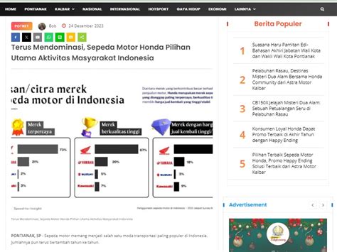 Terus Mendominasi Sepeda Motor Honda Pilihan Utama Aktivitas