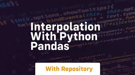 Interpolation With Python Pandas Youtube