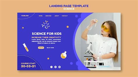 Free PSD | Science poster template