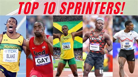 Top 10 Fastest Male Sprinters In The World Youtube