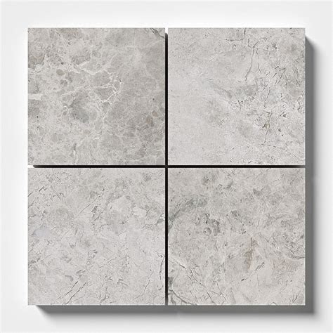 Silver Clouds Polished Marble Tile X X Marble Flooring Gray