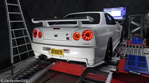 Vidéo Nissan Skyline GT R R34 au banc d essai avec 800 ch