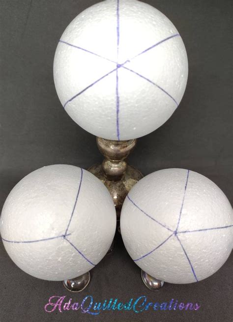 Hand Drawn Marked Styrofoam Balls In Sets Of Six Etsy