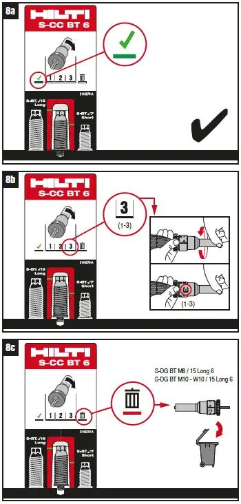 HILTI S BT MF M8 M10 Threaded Studs Standoffs Instruction Manual