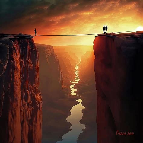 Dont Look Down Digital Art By Dave Lee Fine Art America