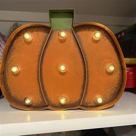 Fall Light Up Pumpkin Hobby Lobby Depop