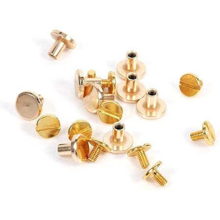 Leather Craft Rivets Sets Brass Button Studs Rivets Flat Head