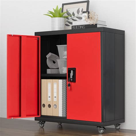 GREATMEET Metal Wall Storage Cabinet with Lock Wall Mount Metal Storage ...