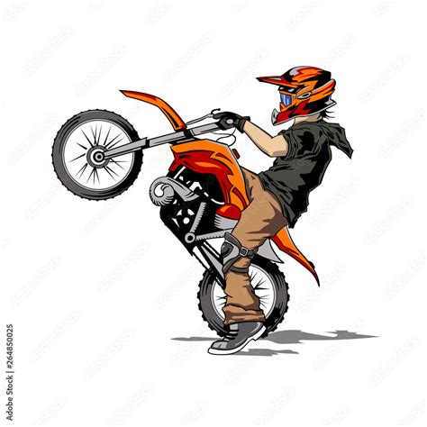 Motorcycle racer, hand drawing illustration, motocross. Stock Vector ...